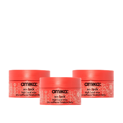 amika on lock high hold wax 3x 50ml
