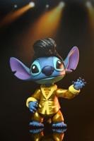 Lilo & Stitch Action Figure Ultimate Gold Suit Elvis Stitch 18 cm