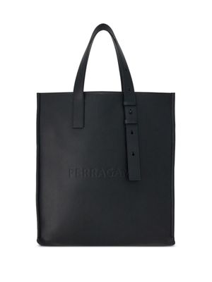Ferragamo sac cabas North/South en cuir - Noir