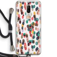 Tropical Dots: OnePlus 6 Transparant Hoesje met koord