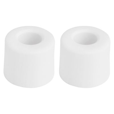 Deurbuffer - 2x - deurstopper - wit - rubber - 30 x 25 mm - schroefbevestiging