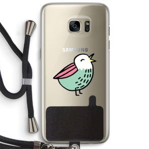 Birdy: Samsung Galaxy S7 Edge Transparant Hoesje met koord