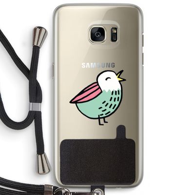 Birdy: Samsung Galaxy S7 Edge Transparant Hoesje met koord