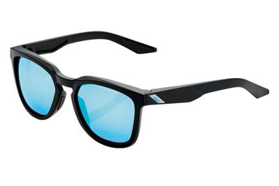 100% Hudson Bril Matte Black Hiper Blue Multilayer Mirror Lens 100% Hudson Bril Matte Black Hiper Blue Multilayer Mirror Lens