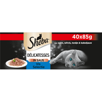 Sheba Kattenvoer Sauce Collection Natvoer Vis Selectie in Saus 40 x 85g Voordeelverpakking bij Jumbo