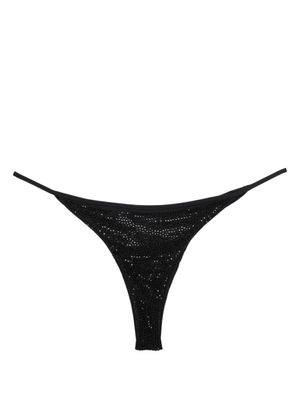 DSQUARED2 bas de bikini à ornements en cristal - Noir