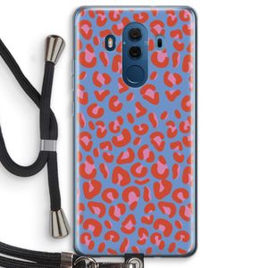 Leopard blue: Huawei Mate 10 Pro Transparant Hoesje met koord