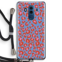 Leopard blue: Huawei Mate 10 Pro Transparant Hoesje met koord