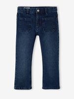 Flared meisjesjeans 7/8 jeansblauw - thumbnail