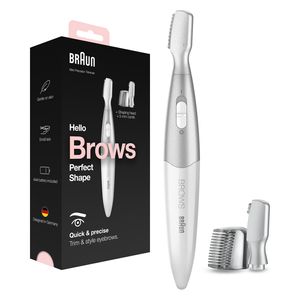 Braun FG1106 Mini-precisietrimmer Wenkbrauwen, Wit/Zilver