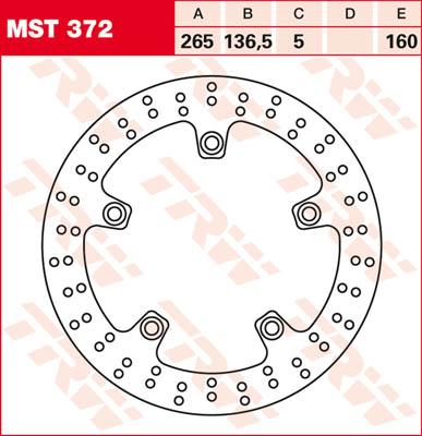 TRW Remschijf, remschijven voor de moto, MST372