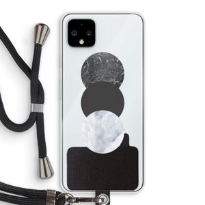 Marmeren cirkels: Pixel 4 XL Transparant Hoesje met koord