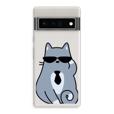 Cool cat: Google Pixel 6 Pro Transparant Hoesje