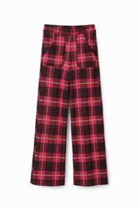 Flared broek met ruiten - RED - 3/4