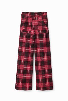 Flared broek met ruiten - RED - 13/14