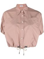 Brunello Cucinelli haut crop à lien de resserrage - Rose