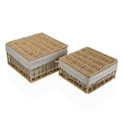 Wasmand Versa Nadir Bruin Zeealgen 23 x 12,5 x 23 cm