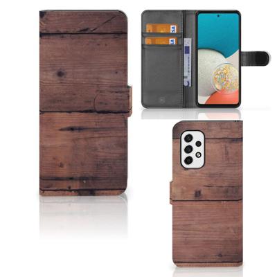 Samsung Galaxy A53 | Book Style Case | Old Wood