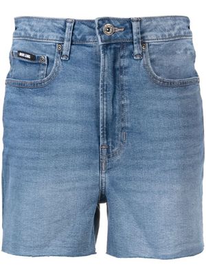 DKNY short en jean Kent à taille haute - Bleu