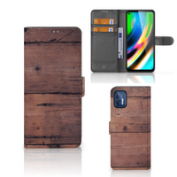 Motorola Moto G9 Plus Book Style Case Old Wood