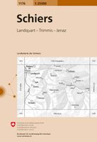 Wandelkaart - Topografische kaart 1176 Schiers | Swisstopo - thumbnail