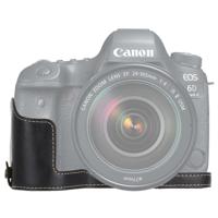 1/4 inch draad PU leder Camera Half Case Base voor Canon EOS 6D / 6D Mark II (zwart)