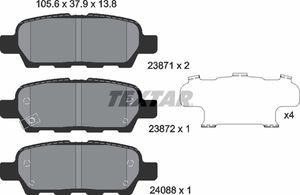 Remblokkenset, schijfrem TEXTAR, u.a. für Nissan, Infiniti, Renault