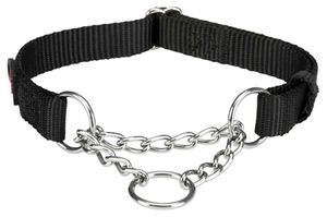 TRIXIE HALSBAND HOND PREMIUM CHOKER ZWART 45-70X2,5 CM