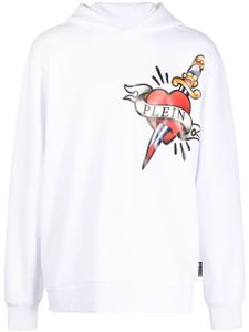 Philipp Plein hoodie à logo imprimé - Blanc