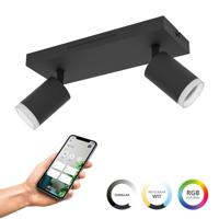 Eglo Smart opbouwspotMelitello-Z zwart 2-lichts - 901941