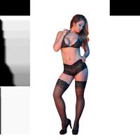 Magic Silk Triangle Beha en Cheeky Brief Set - L/XL - Zwart