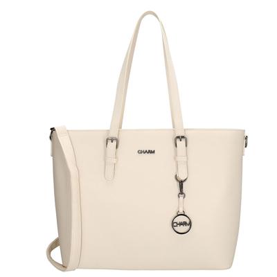 Charm London Birmingham - Handtas/Schoudertas 15.6&apos;&apos; - Cream