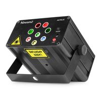 Laser lichteffect - BeamZ Acrux party laser met 4 lasers (rood / groen) en gekleurde LED's - thumbnail