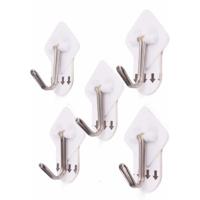 Benson Ophanghaakjes zelfklevend - wit - 5x stuks - kunststof - draagkracht 800 gram