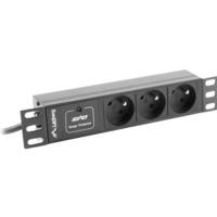 Lanberg PDU-03E-0200-BK energiedistributie 3 AC-uitgang(en) 1U Zwart