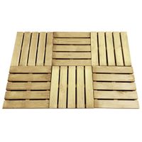 Terrastegels 6 st 50x50 cm FSC hout groen