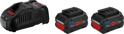 Bosch Blauw 18v starterset met 2 accu&apos;s ProCore18V 5.5Ah + Lader GAL 1880 CV - 1600A0214C