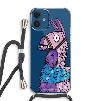 Lama: iPhone 12 Transparant Hoesje met koord