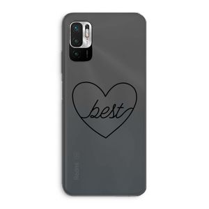 Best heart black: Xiaomi Redmi Note 10 5G Transparant Hoesje