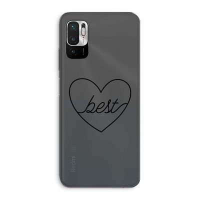 Best heart black: Xiaomi Redmi Note 10 5G Transparant Hoesje