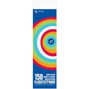 150x stuks vlechtstroken 48,5 cm van papier - hobby knutselen materialen
