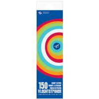 150x stuks vlechtstroken 48,5 cm van papier - hobby knutselen materialen