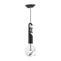 Move Me hanglamp Twist - zwart / Cone 5,5W - zilver