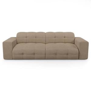 Sofa 4 zits stof bouclette taupe 230cm