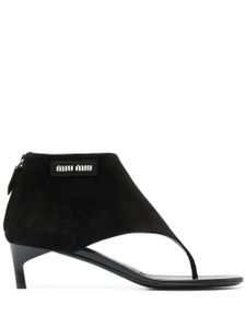 Miu Miu sandales 60 mm en cuir - Noir