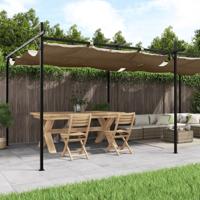 Pergola met uitschuifbaar dak 589x292x230 taupe