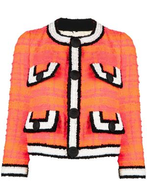 DSQUARED2 veste en tweed à coupe crop - Rose