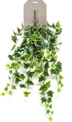 Ivy hanging bush green/white 70 cm kunstplant - Emerald