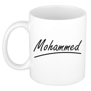 Mohammed voornaam kado beker / mok sierlijke letters - gepersonaliseerde mok met naam   -