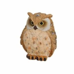 Decoratie uil lichtbruin 11 cm